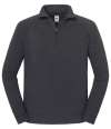 SS154 622880 Fruit of the Loom Iconic Premium Zip Neck Sweatshirt Light Graphite colour image